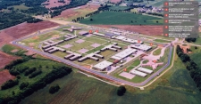 An aerial view of the correctional facility showing proposed additions