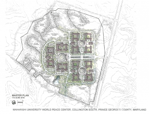 The site plan for the proposed World Peace Center