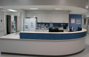 The nurses' station at the surgery center