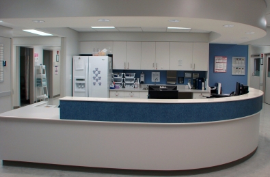 The nurses' station at the surgery center