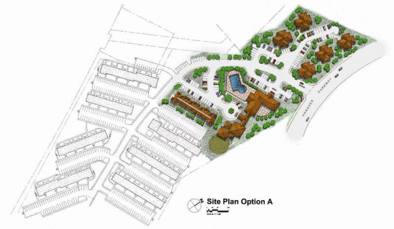 Site Plan Option A for the Greenway Village Complex