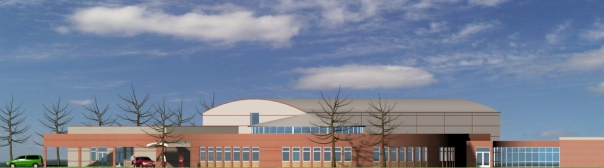 An exterior elevation of the Fort Washington Community Park School Center