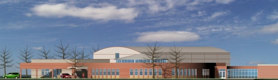 An exterior elevation of the Fort Washington Community Park School Center
