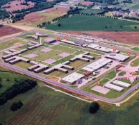 An aerial view of the correctional facility showing proposed additions
