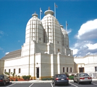 An exterior view of the Shree Swaminarayan Temple Complex