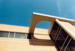Detail photo of an exterior feature on the Riverside Medical Center