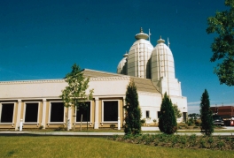 The Shree Swaminarayan Temple Complex as viewed from the right
