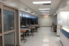 An interior photo of the patient examinging area